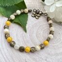 Bransoletka w stylu vintage z jadeitem w209