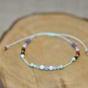 Bransoletka zodiakalna Ryby z kamieniami naturalnymi - handmade