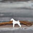 Airedale terrier - bransoletka z psem, srebro 925