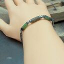 Bursztyn, chryzopraz - bransoletka 02