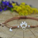 Łapka - świnka morska - bransoletka, srebro 925