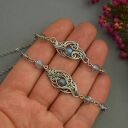 Regulowana bransoletka z niebieskimi labradorytami - wire wrapping