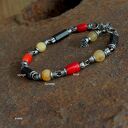 Bursztyn, koral - bransoletka