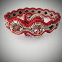 Bransoletka sutasz ze szklanymi koralikami