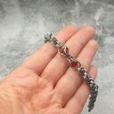 Bransoletka chainmaille - agat pomarańczowy