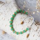 Regulowana bransoletka z agatem zielonym