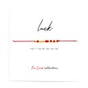 Bransoletka koralikowa For Luck - (złota)