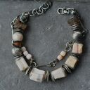 srebrna bransoletka z opalem peruwiańskim