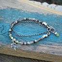 Bransoletka z labradorytem i jadeitem - handmade na co dzień