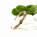 Bransoleta mankietowa z turmalinem i hematytem - miedziany cuff