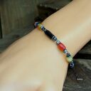 Bursztyn, koral - bransoletka