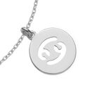 Srebrna bransoletka z zodiakiem Raka - handmade, srebro 925