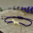 Foksterrier - bransoletka z psem, srebro 925 pozłacane