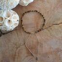 Bransoletka z tygrysim okiem i hematytem - regulowana, handmade