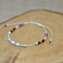 Bransoletka zodiakalna Ryby z kamieniami naturalnymi - handmade