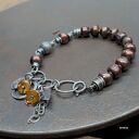 Perły " MIEDZIANKA" - bransoletka 023