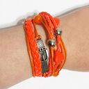 Bransoletka - Neonowa orange - rzemienie