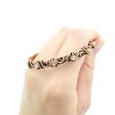 Miedziana bransoleta mankietowa z cytrynem - cuff wire wrapping