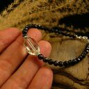 Bransoleta amulet ochrony i regeneracji z prasiolitem i turmalinem - srebro 925