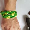 Bransoletka dzianina z koralikami - uniwersalna boho handmade