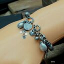 Srebrne perły - bransoletka 026