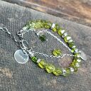 Bransoletka ze srebra i peridotu (peridot)