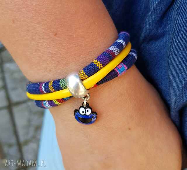BRANSOLETKA BOHO GIPSY COOKIE MONSTER yellow