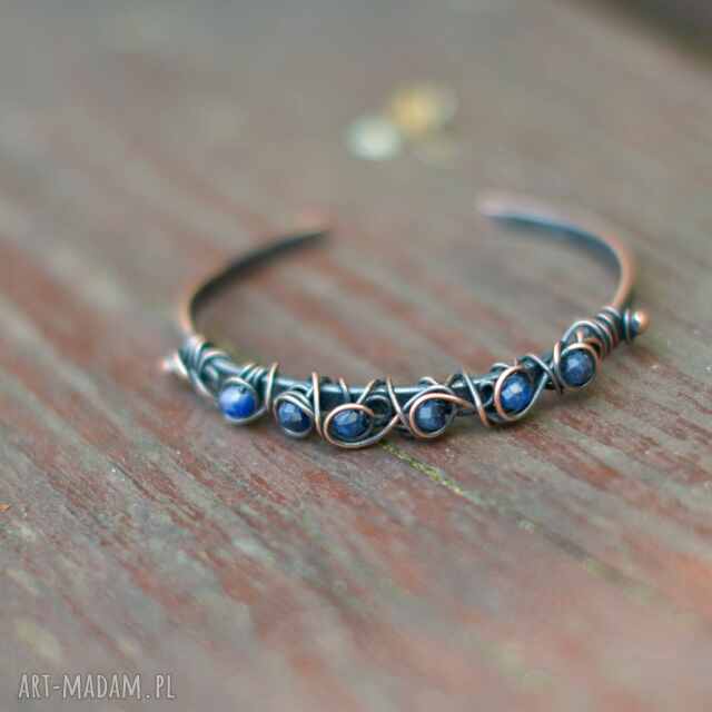 Blue-bransoletka z miedzi i sodalitów