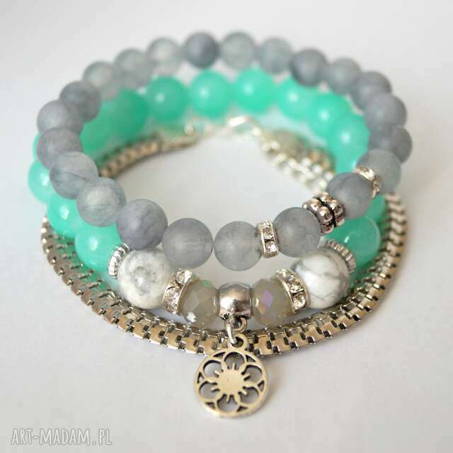 Set grey&mint trio