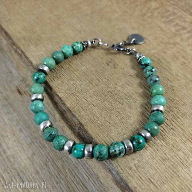 Bransoletka - turkus z przekładkami