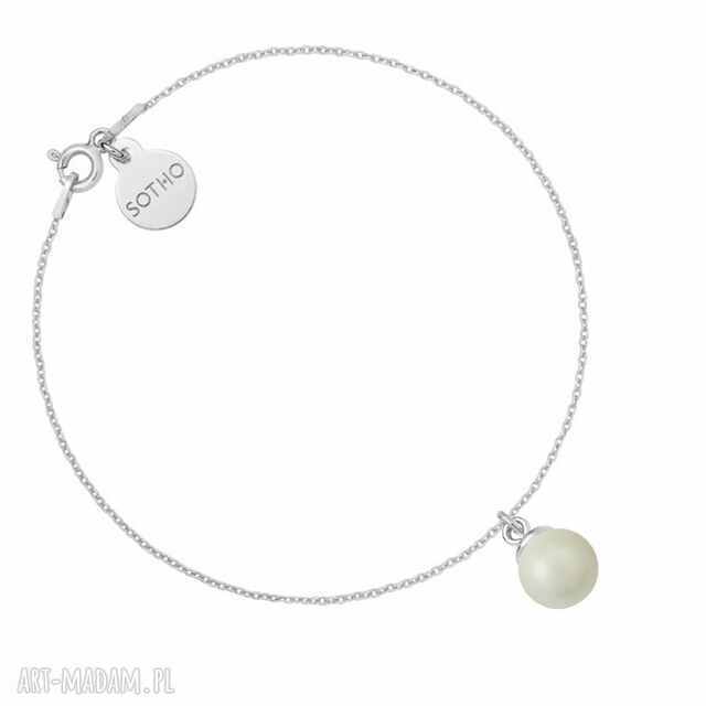 Srebrna bransoletka z szarą perłą SWAROVSKI® CRYSTAL