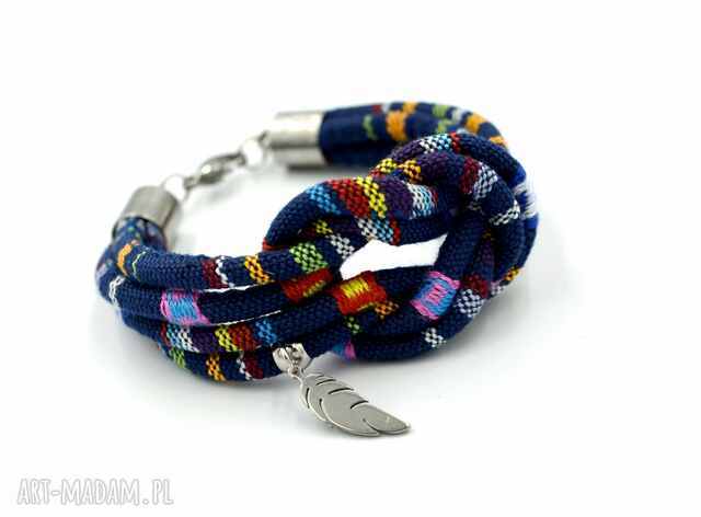 bransoletka boho gipsy knot with feather