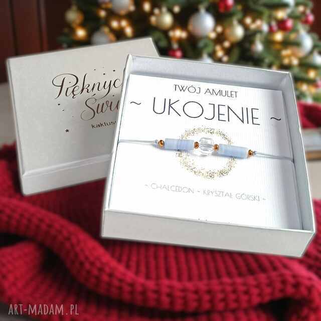 Amulet - UKOJENIE - świąteczne pudełko - CHALCEDON, KRYSZTAŁ GÓRSKI