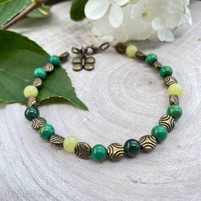 Bransoletka z turkusem afrykańskim w stylu vintage w204