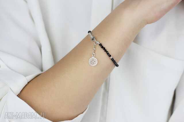 Bransoletka ze spinelem srebrna Stay true to yourself