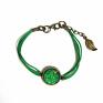 Lili Arts modne bransoletka - druzy zielone - sznurkowa dla kobiety