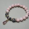 Kolekcja Rich - Opal pink /glamour/ - bransoletka - kamienie naturalne