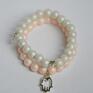 Bracelet by SIS: hamsa w pudrowych perłach rozowy prezent