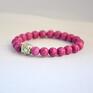 cyrkonie bracelet by sis: różowe pólszlachetne z kamienie