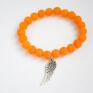 jadeit bracelet by sis: skrzydło w pomarańczowym