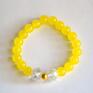 Bracelet by SIS: elegancka bransoletka z jasno żółtych kamieni półszlachetnych kamienie prezent