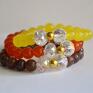 Bracelet by SIS: elegancka bransoletka z pomarańczowych kamieni ozdobnych nowość