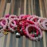 kamienie jadeit bracelet by sis: hamsa w jasno różowych nowość