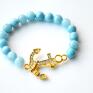 bracelet by sis: cyrkoniowa kotwica w niebieskich prezent