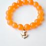jadeit bracelet by sis: kotwica w pomarańczowych nowość