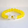 Bracelet by SIS: elegancka bransoletka z jasno żółtych kamieni półszlachetnych jadeit