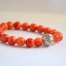 Bracelet by SIS: elegancka bransoletka z marmuru pomarańczowego - marmur orange