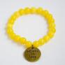 marmur bracelet by sis: uwierz w miłośc w żółtym bransoletka love
