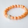 Bracelet by SIS: cyrkonie w jasno pomarańczowych kamieniach discoball