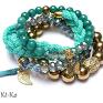 Ki Ka Pracownia turquoise and gold set - jadeity